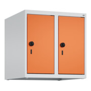 C+P Aufsatzschrank, 7035/2004 500x500x500mm Verschluss Sicherheits-Drehriegel 2 Abteile