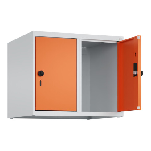 C+P Aufsatzschrank, 7035/2004 500x600x500mm Verschluss Sicherheits-Drehriegel 2 Abteile