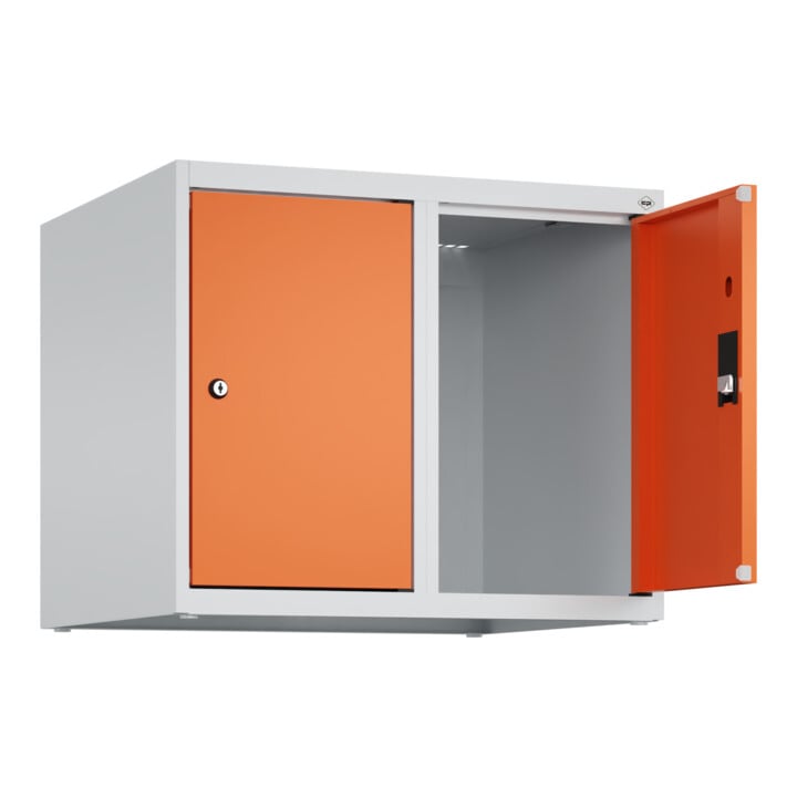 C+P Aufsatzschrank, 7035/2004 500x600x500mm Verschluss Zylinderschloss 2 Abteile