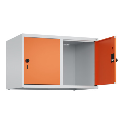 C+P Aufsatzschrank, 7035/2004 500x800x500mm Verschluss Sicherheits-Drehriegel 2 Abteile