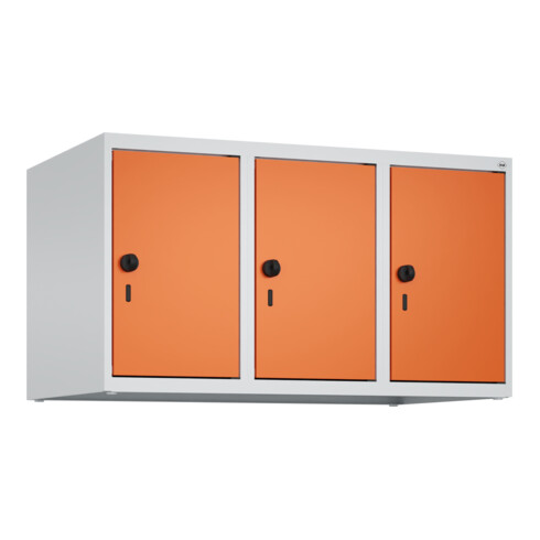 C+P Aufsatzschrank, 7035/2004 500x900x500mm Verschluss Sicherheits-Drehriegel 3 Abteile