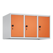 C+P Aufsatzschrank, 7035/2004 500x900x500mm Verschluss Sicherheits-Drehriegel 3 Abteile