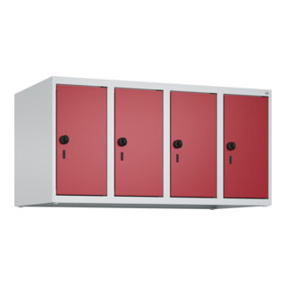 C+P Aufsatzschrank, 7035/3003 500x1000x500mm Verschluss Sicherheits-Drehriegel 4 Abteile