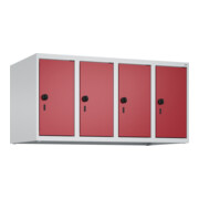C+P Aufsatzschrank, 7035/3003 500x1000x500mm Verschluss Sicherheits-Drehriegel 4 Abteile