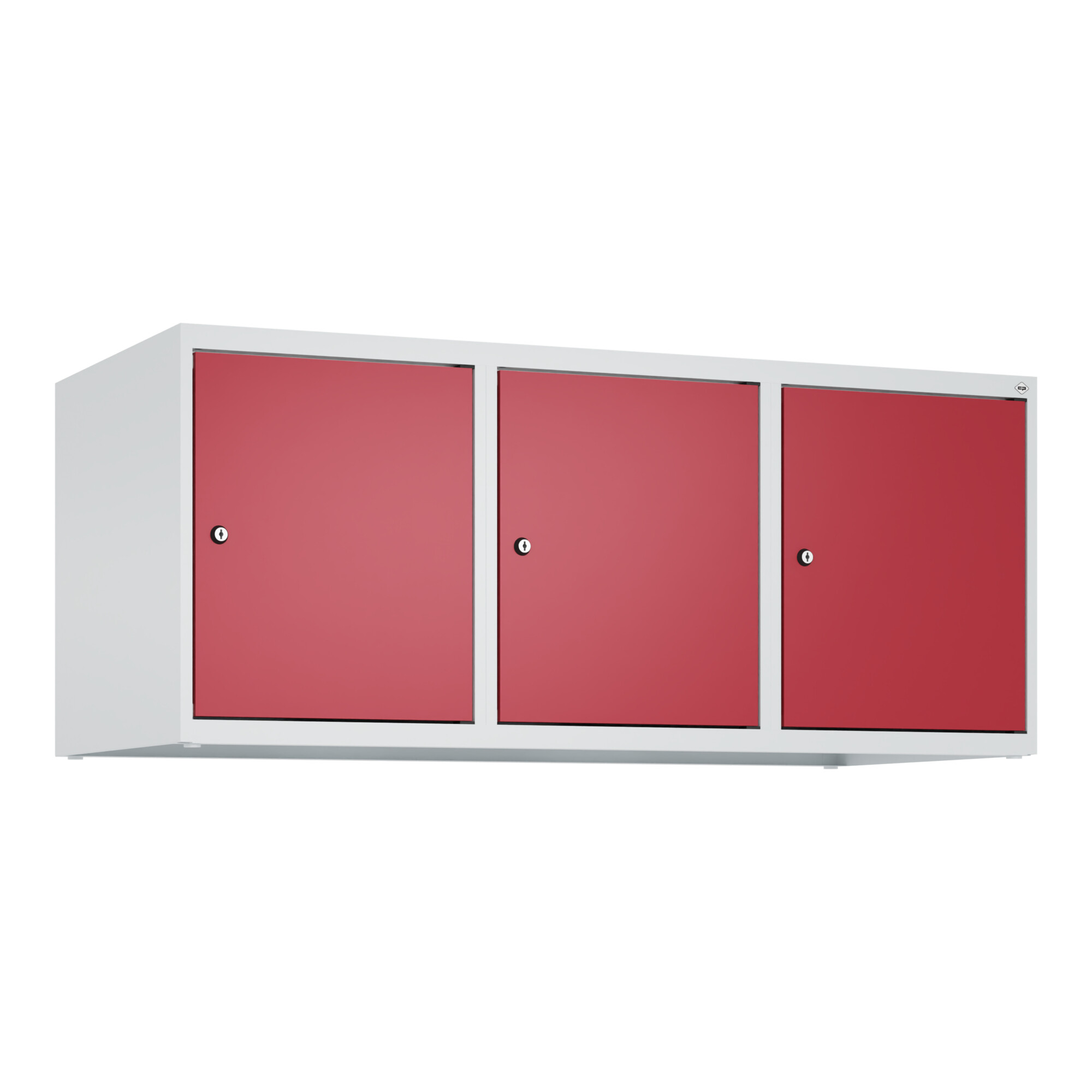 C+P Aufsatzschrank, 7035/3003 500x1200x500mm Verschluss Zylinderschloss 3 Abteile ; C + P Möbelsysteme