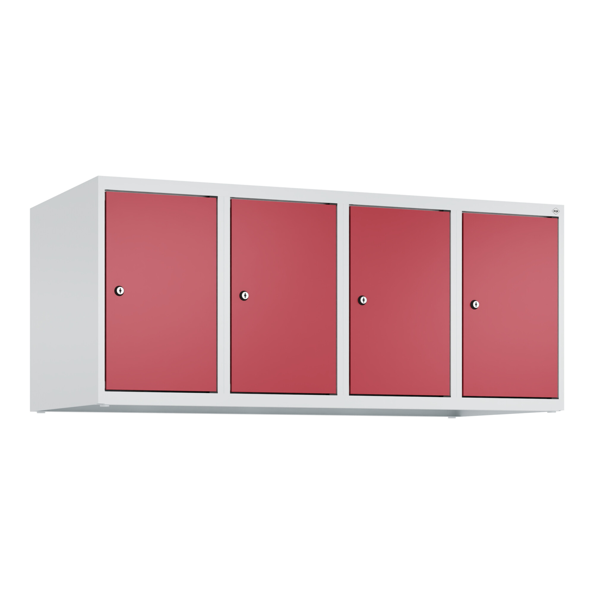 C+P Aufsatzschrank, 7035/3003 500x1200x500mm Verschluss Zylinderschloss 4 Abteile ; C + P Möbelsysteme