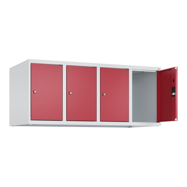 C+P Aufsatzschrank, 7035/3003 500x1200x500mm Verschluss Zylinderschloss 4 Abteile