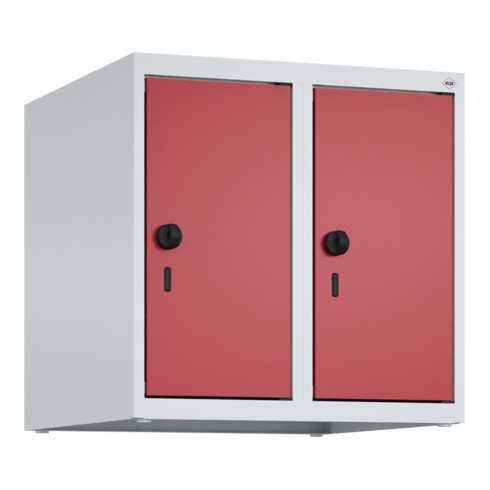 C+P Aufsatzschrank, 7035/3003 500x500x500mm Verschluss Sicherheits-Drehriegel 2 Abteile