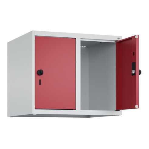 C+P Aufsatzschrank, 7035/3003 500x600x500mm Verschluss Sicherheits-Drehriegel 2 Abteile