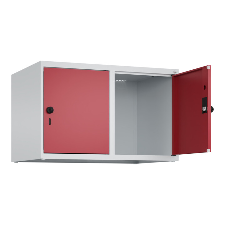 C+P Aufsatzschrank, 7035/3003 500x800x500mm Verschluss Sicherheits-Drehriegel 2 Abteile