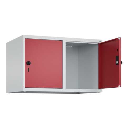 C+P Aufsatzschrank, 7035/3003 500x800x500mm Verschluss Sicherheits-Drehriegel 2 Abteile