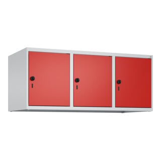 C+P Aufsatzschrank, 7035/3020 500x1200x500mm Verschluss Sicherheits-Drehriegel 3 Abteile