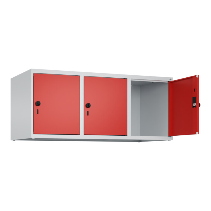 C+P Aufsatzschrank, 7035/3020 500x1200x500mm Verschluss Sicherheits-Drehriegel 3 Abteile