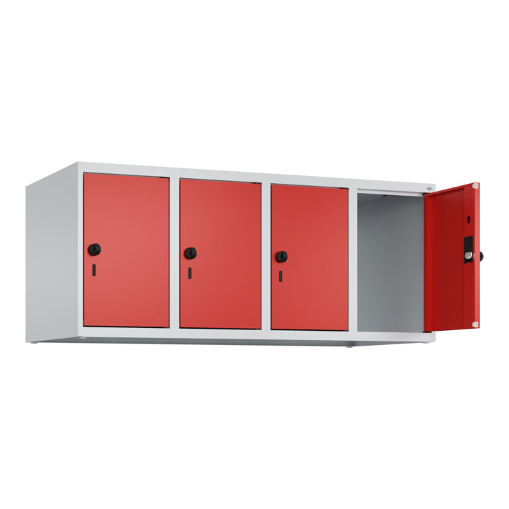 C+P Aufsatzschrank, 7035/3020 500x1200x500mm Verschluss Sicherheits-Drehriegel 4 Abteile