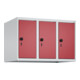 C+P Aufsatzschrank, 7035 500x750x500mm Front RAL 3003 Rubinrot Verschluss Sicherheits-Drehriegel 3 Abteile-1