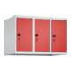 C+P Aufsatzschrank, 7035 500x750x500mm Front RAL 3020 Verkehrsrot Verschluss Sicherheits-Drehriegel 3 Abteile-1