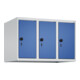 C+P Aufsatzschrank, 7035 500x750x500mm Front RAL 5010 Enzianblau Verschluss Sicherheits-Drehriegel 3 Abteile-1