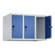 C+P Aufsatzschrank, 7035 500x750x500mm Front RAL 5010 Enzianblau Verschluss Sicherheits-Drehriegel 3 Abteile-2