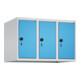 C+P Aufsatzschrank, 7035 500x750x500mm Front RAL 5012 Lichtblau Verschluss Sicherheits-Drehriegel 3 Abteile-1