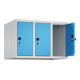 C+P Aufsatzschrank, 7035 500x750x500mm Front RAL 5012 Lichtblau Verschluss Sicherheits-Drehriegel 3 Abteile-2