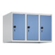 C+P Aufsatzschrank, 7035 500x750x500mm Front RAL 5023 Fernblau Verschluss Sicherheits-Drehriegel 3 Abteile-1