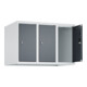 C+P Aufsatzschrank, 7035 500x750x500mm Front RAL 7016 Anthrazitgrau Verschluss Zylinderschloss 3 Abteile-4