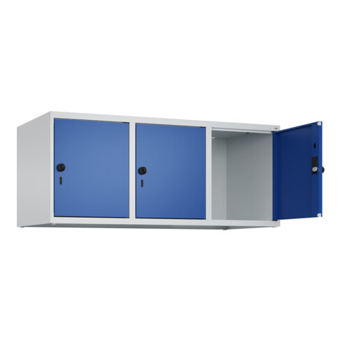 C+P Aufsatzschrank, 7035/5010 500x1200x500mm Verschluss Sicherheits-Drehriegel 3 Abteile