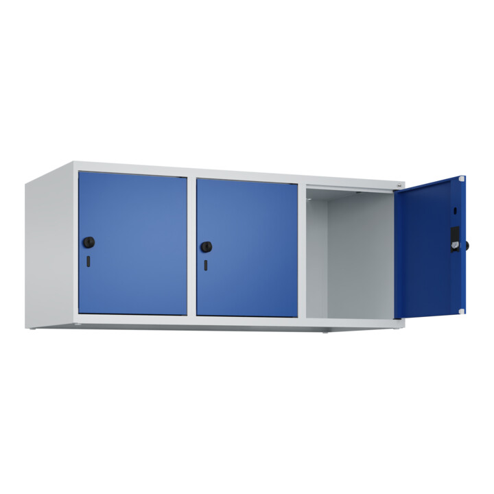 C+P Aufsatzschrank, 7035/5010 500x1200x500mm Verschluss Sicherheits-Drehriegel 3 Abteile