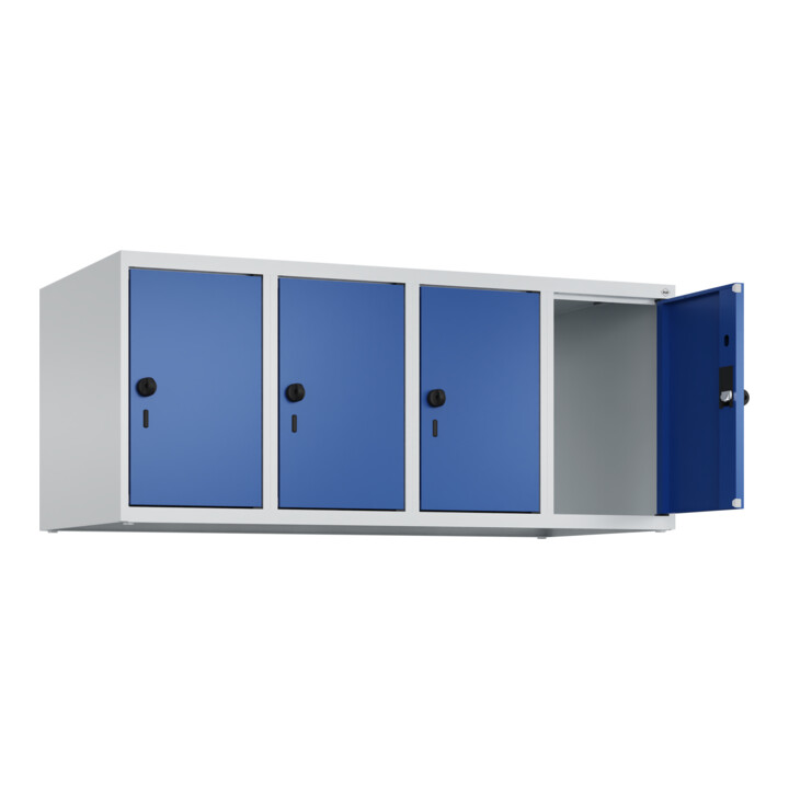 C+P Aufsatzschrank, 7035/5010 500x1200x500mm Verschluss Sicherheits-Drehriegel 4 Abteile