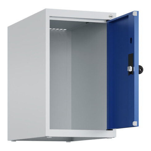 C+P Aufsatzschrank, 7035/5010 500x300x500mm Verschluss Sicherheits-Drehriegel 1 Abteile