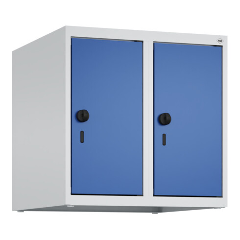 C+P Aufsatzschrank, 7035/5010 500x500x500mm Verschluss Sicherheits-Drehriegel 2 Abteile