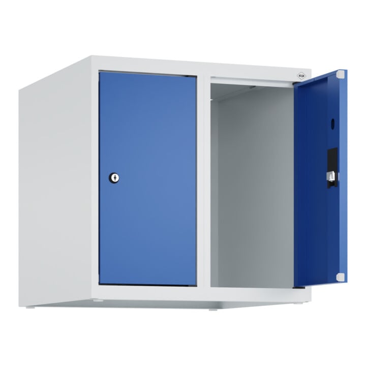 C+P Aufsatzschrank, 7035/5010 500x500x500mm Verschluss Zylinderschloss 2 Abteile