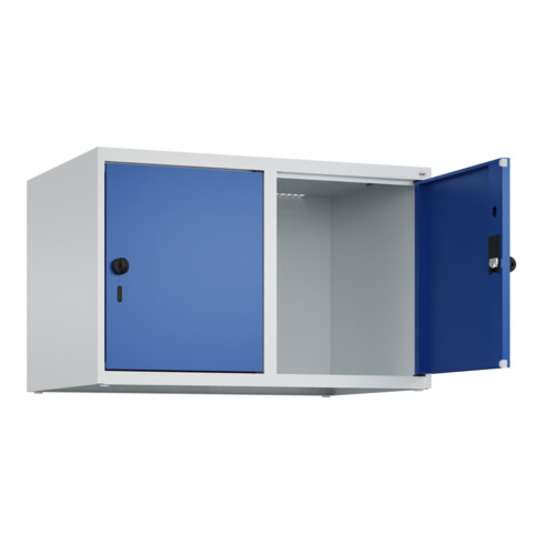 C+P Aufsatzschrank, 7035/5010 500x800x500mm Verschluss Sicherheits-Drehriegel 2 Abteile