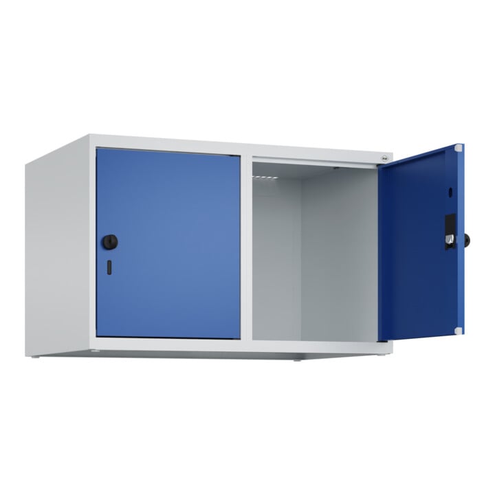 C+P Aufsatzschrank, 7035/5010 500x800x500mm Verschluss Sicherheits-Drehriegel 2 Abteile