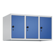C+P Aufsatzschrank, 7035/5010 500x900x500mm Verschluss Sicherheits-Drehriegel 3 Abteile