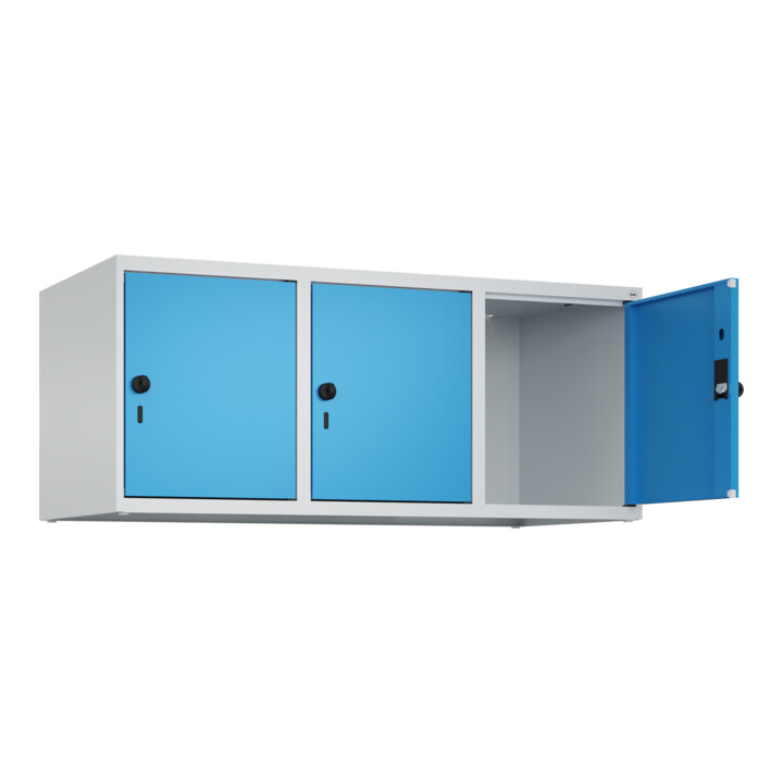 C+P Aufsatzschrank, 7035/5012 500x1200x500mm Verschluss Sicherheits-Drehriegel 3 Abteile