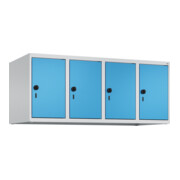 C+P Aufsatzschrank, 7035/5012 500x1200x500mm Verschluss Sicherheits-Drehriegel 4 Abteile