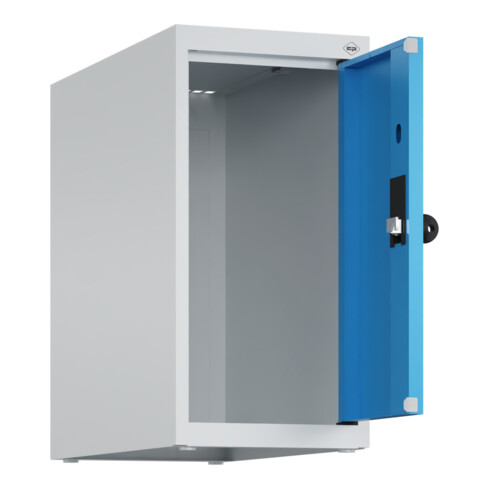 C+P Aufsatzschrank, 7035/5012 500x250x500mm Verschluss Sicherheits-Drehriegel 1 Abteile