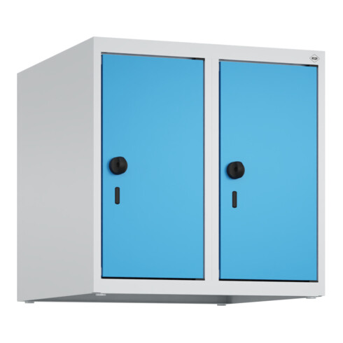 C+P Aufsatzschrank, 7035/5012 500x500x500mm Verschluss Sicherheits-Drehriegel 2 Abteile