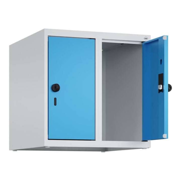 C+P Aufsatzschrank, 7035/5012 500x500x500mm Verschluss Sicherheits-Drehriegel 2 Abteile