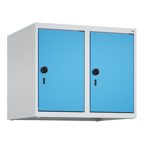 C+P Aufsatzschrank, 7035/5012 500x600x500mm Verschluss Sicherheits-Drehriegel 2 Abteile