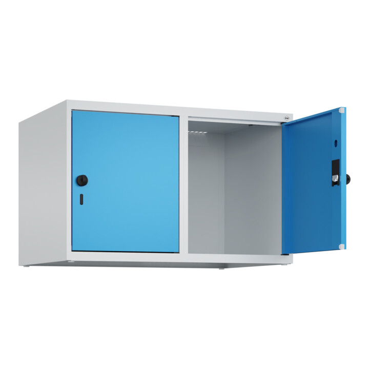 C+P Aufsatzschrank, 7035/5012 500x800x500mm Verschluss Sicherheits-Drehriegel 2 Abteile