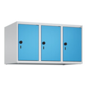 C+P Aufsatzschrank, 7035/5012 500x900x500mm Verschluss Sicherheits-Drehriegel 3 Abteile