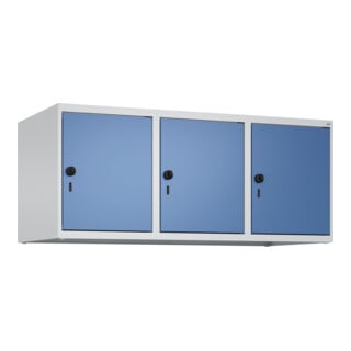 C+P Aufsatzschrank, 7035/5023 500x1200x500mm Verschluss Sicherheits-Drehriegel 3 Abteile
