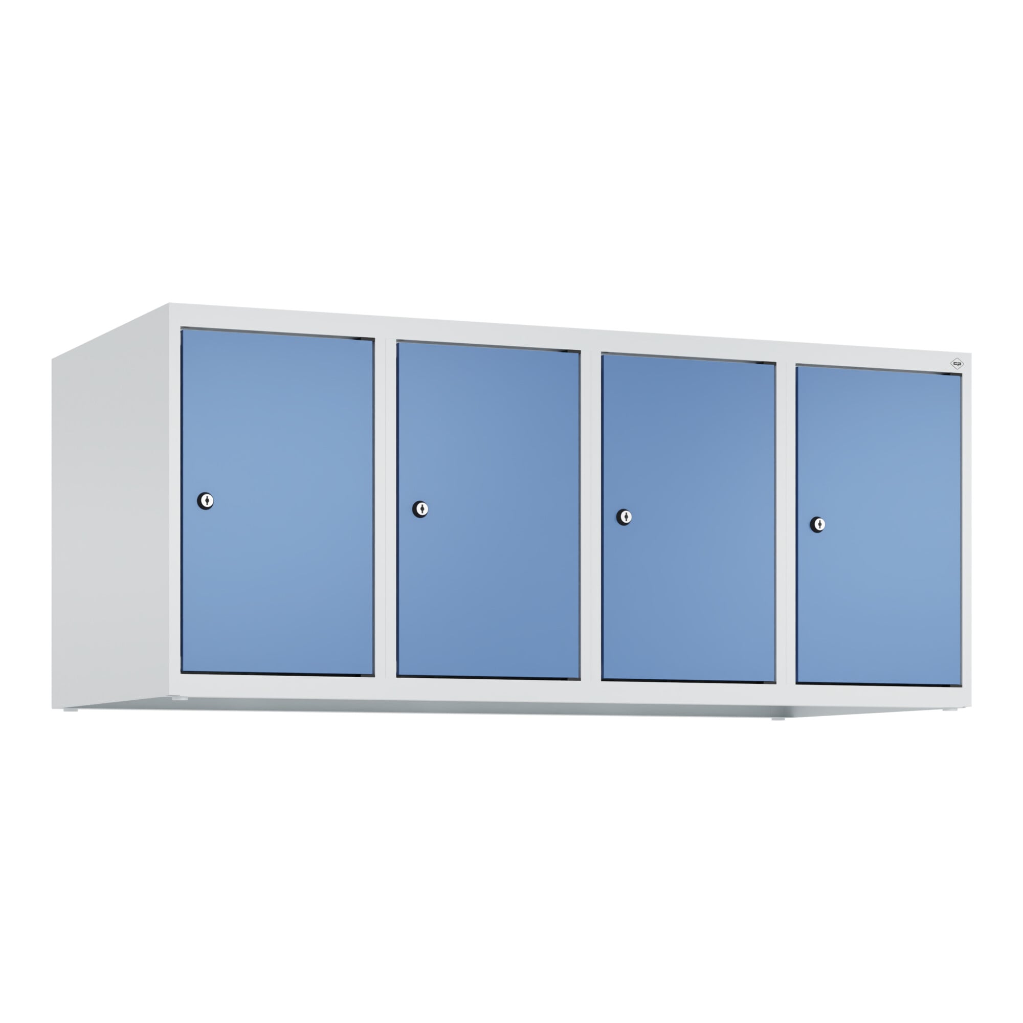 C+P Aufsatzschrank, 7035/5023 500x1200x500mm Verschluss Zylinderschloss 4 Abteile ; C + P Möbelsysteme