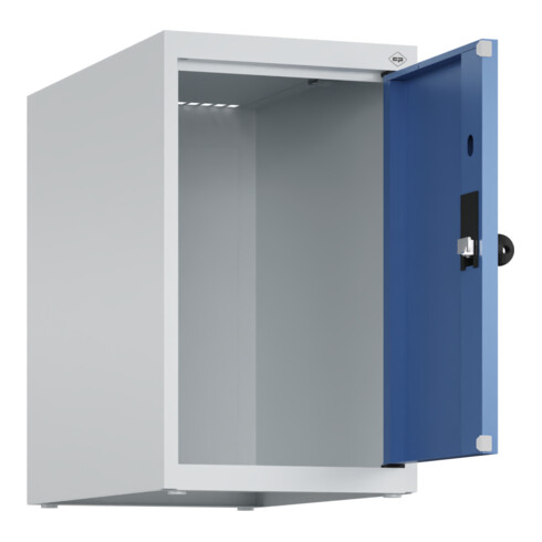 C+P Aufsatzschrank, 7035/5023 500x300x500mm Verschluss Sicherheits-Drehriegel 1 Abteile