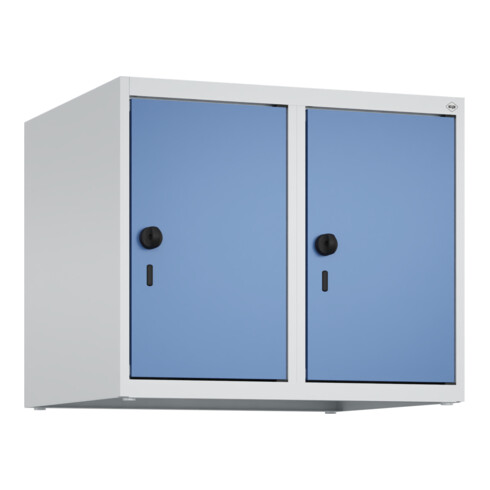 C+P Aufsatzschrank, 7035/5023 500x600x500mm Verschluss Sicherheits-Drehriegel 2 Abteile