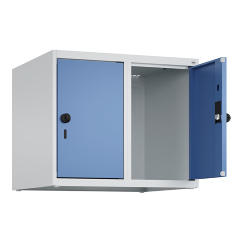 C+P Aufsatzschrank, 7035/5023 500x600x500mm Verschluss Sicherheits-Drehriegel 2 Abteile