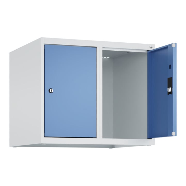C+P Aufsatzschrank, 7035/5023 500x600x500mm Verschluss Zylinderschloss 2 Abteile