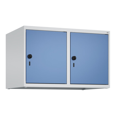 C+P Aufsatzschrank, 7035/5023 500x800x500mm Verschluss Sicherheits-Drehriegel 2 Abteile